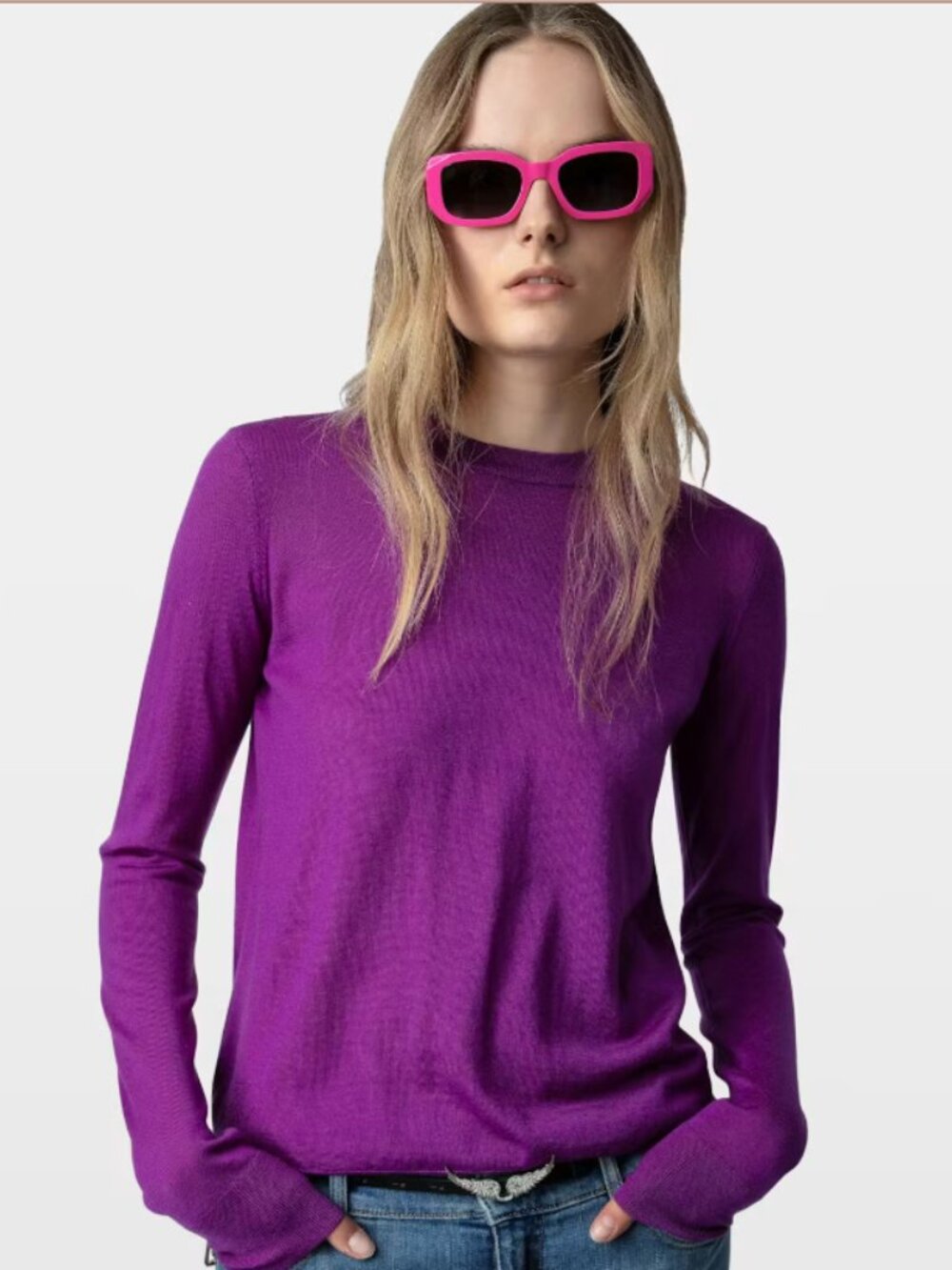 NWT Zadig & Voltaire Emma Merino Wool Open Back Sweater M